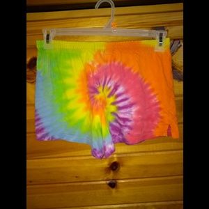 Tie dye shorts
